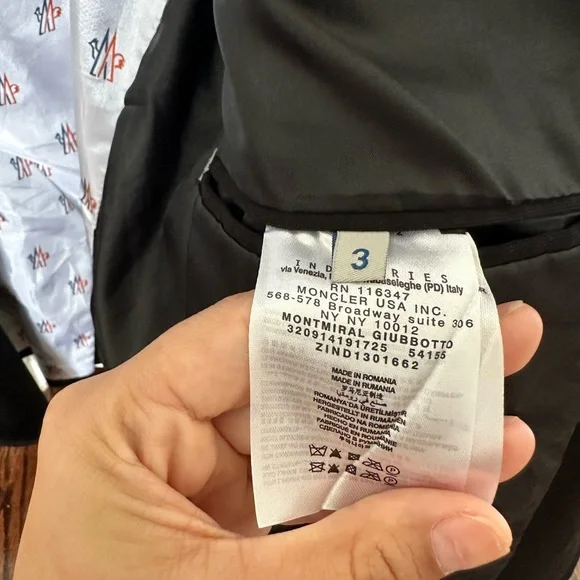 Moncler Black Sport Coat Modern Cut
